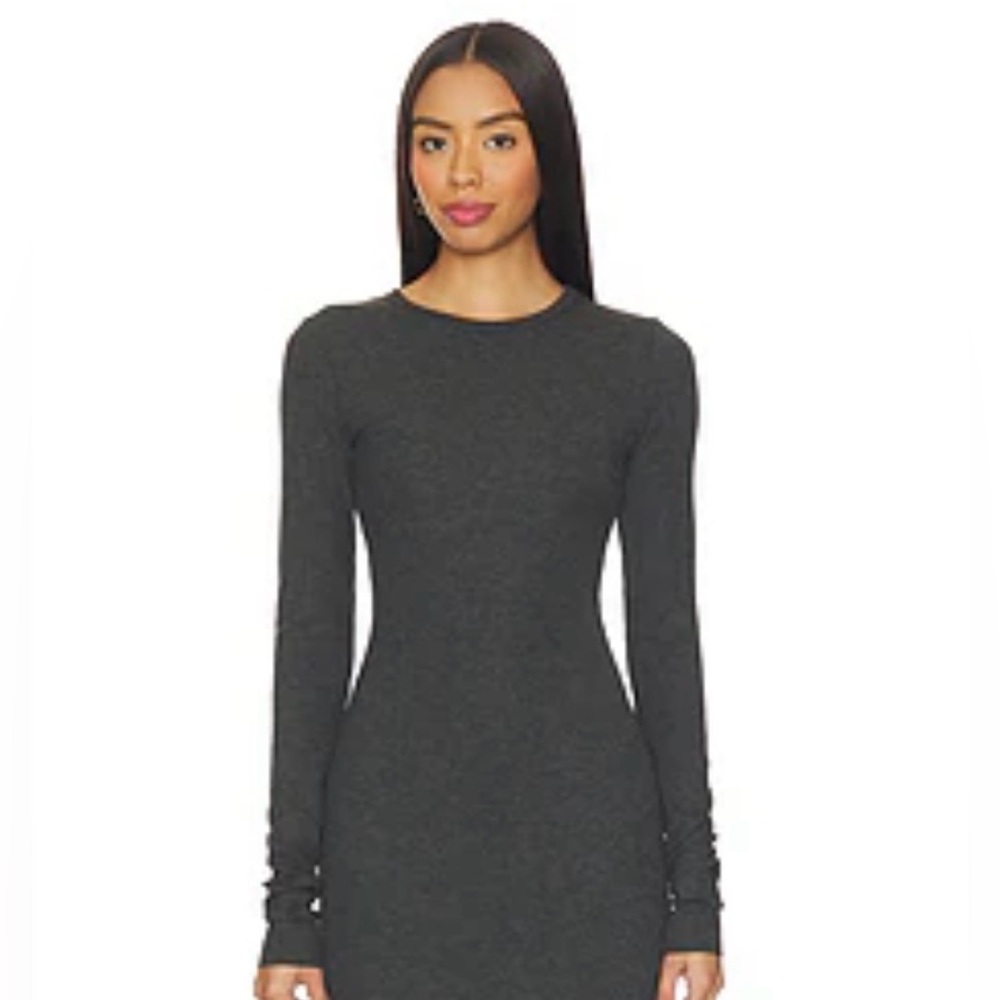 H&M Charcoal Gray Long Sleeve Dress